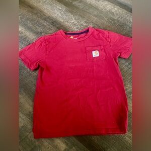 Carhartt  Pocket T-Shirt Short Sleeve Original Fit Solid Red childs